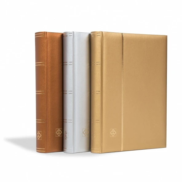 Leuchtturm Pul Defteri METALİK DELUXE S64, A4, 32 Yaprak, 64 Sayfa, Siyah Zemin - 3