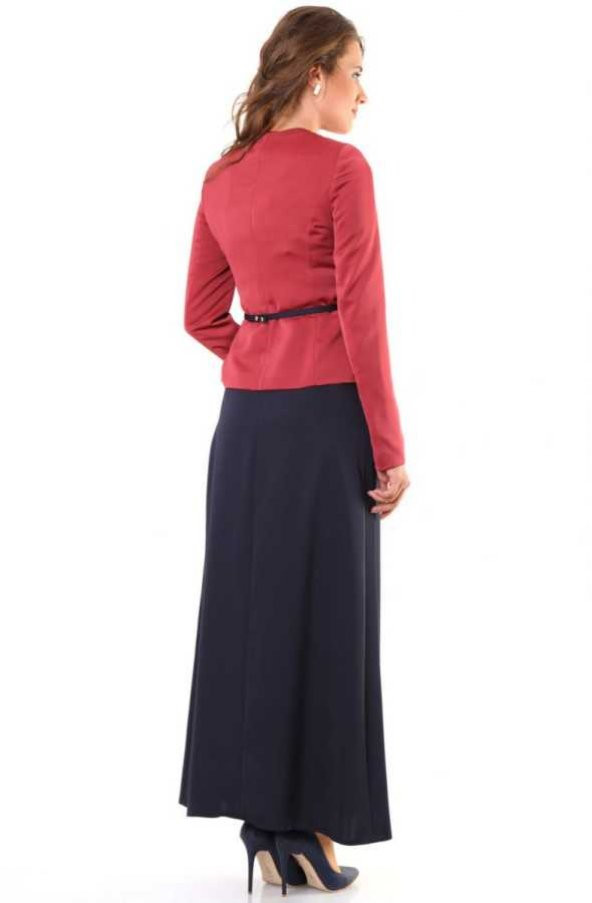 Tuğba Etek-Ceket Takımı D7324 Lacivert - 5