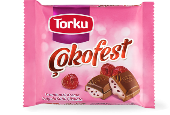 Torku Çokofest Frambuaz Dolgulu Çikolata (Kutu) 6x60 Gr