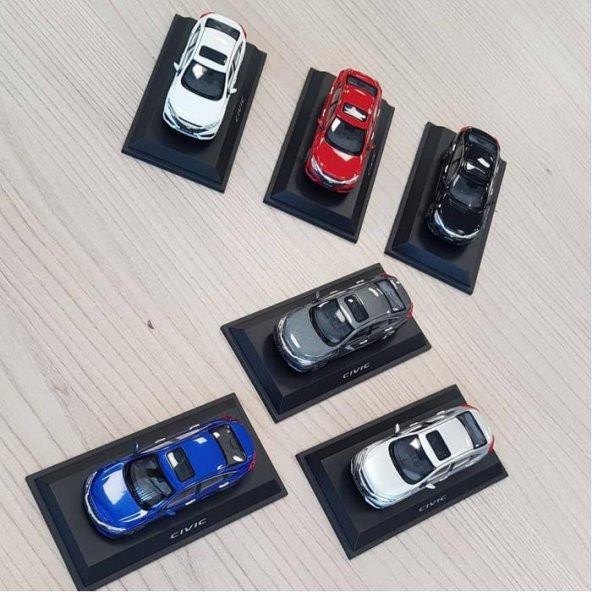 Oled Garaj Honda Civic Fc5  Model Araba Siyah Diecast - 2