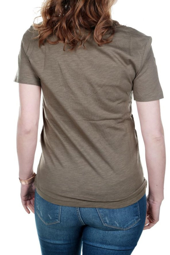 ONLY KADIN GENİŞ V YAKA TSHİRT 15180561 - 4