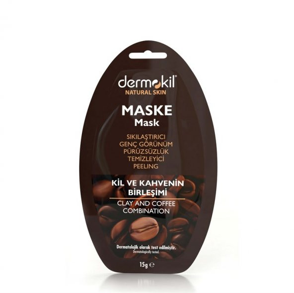 Dermokil Natural Sıkılaştırıcı Genç Görünüm için Kil ve Kahve Maskesi 15 ml