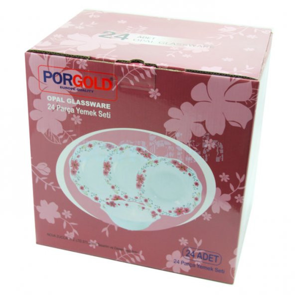 Porgold 24 Parça Yemek Takımı Kırmızı - 2