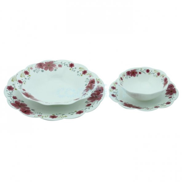 Porgold 24 Parça Yemek Takımı Kırmızı - 3