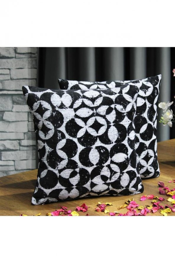 Lale Nakışlı Masa Örtüsü Krem Gri - Resim 2