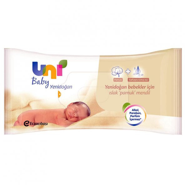 Uni Baby Yenidoğan 40 Yaprak Islak Mendil