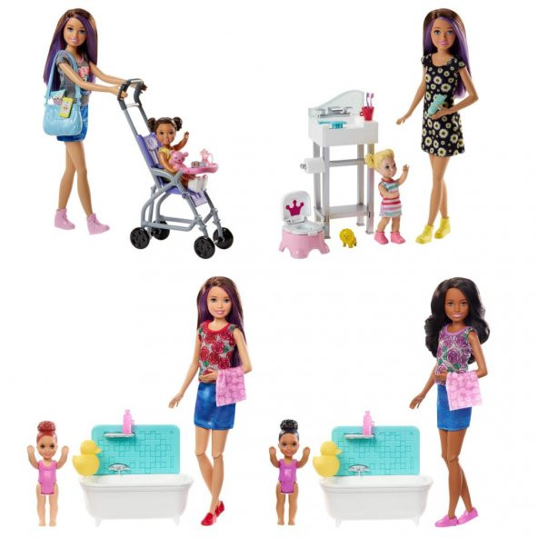 FHY97 Barbie Bebek Bakıcısı Bebeği ve Aksesuarları Oyun Seti