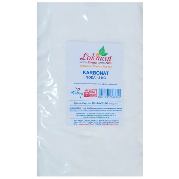 Doğal Saf Toz Karbonat Katkısız Yemek Sodası 1.Kalite 2KG - 2