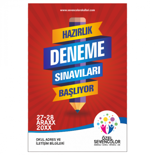 Okul Pankart Tasarımı 400x600 cm - 1