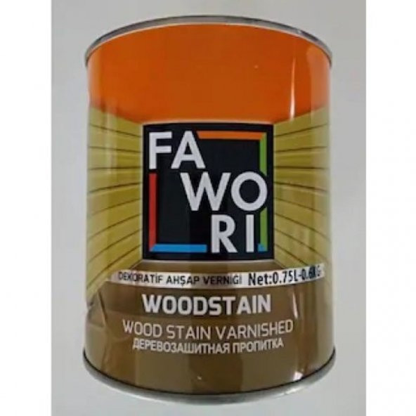 Fawori Wood Stain Vernikli Ahşap Koruyucu *0,75 Litre* AÇIK MEŞE ÜCRETSİZ KARGO