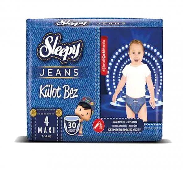 Sleepy Jeans Külot Bez 4 No Maxi 7-14 Kg 30 Adet Peppe