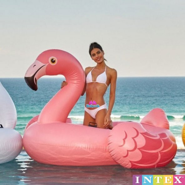 Mega Flamingo Island Dev Boy Şişme Havuz ve Deniz Yatağı 218x211x136 Cm - 3