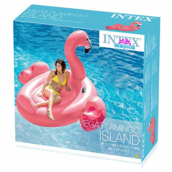 Mega Flamingo Island Dev Boy Şişme Havuz ve Deniz Yatağı 218x211x136 Cm - 6