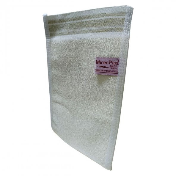 Micro Peel İpek Sırt ve Vücut Kesesi Beyaz 17X27 - 5