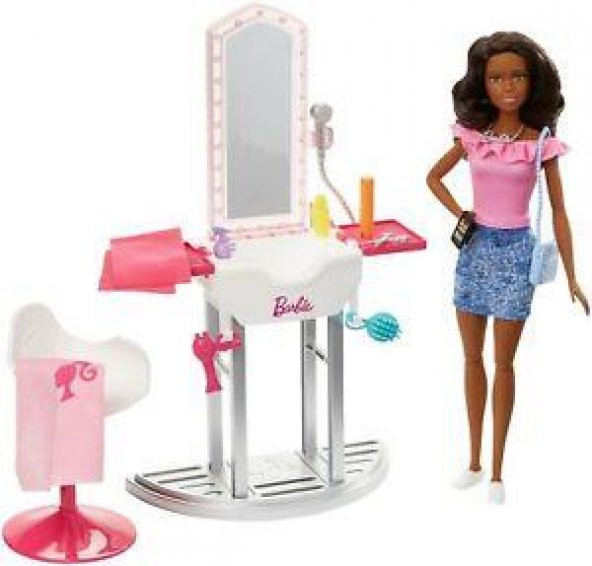 Barbie Bebek Ve Oda Setleri DVX51-FBJ37 Esmer Barbie