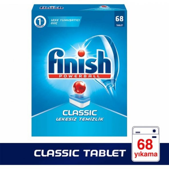 Finish Classic 68 Tablet Bulaşık Makinesi Deterjanı Parlatıcı Hed