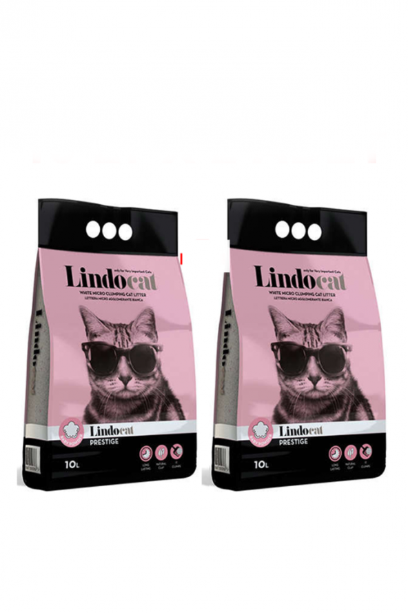 Lindo Cat Baby Powder Kalın Taneli Kedi Kumu 10 LT X 2 ADET