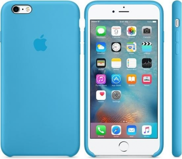 Apple Orijinal iPhone 6 / 6s Açık Mavi Silikon Kılıf