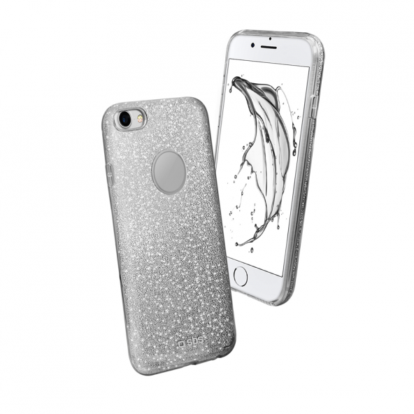 SBS Sparky Glitter iPhone 7 Gümüş Kılıf