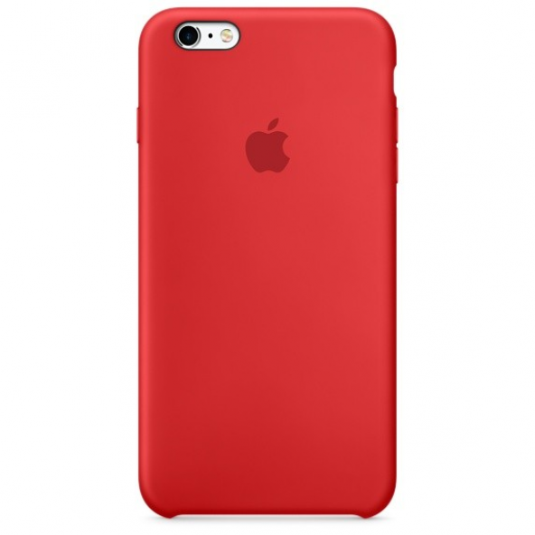 Apple Orijinal iPhone 6 Plus / 6s Plus Kırmızı Silikon Kılıf