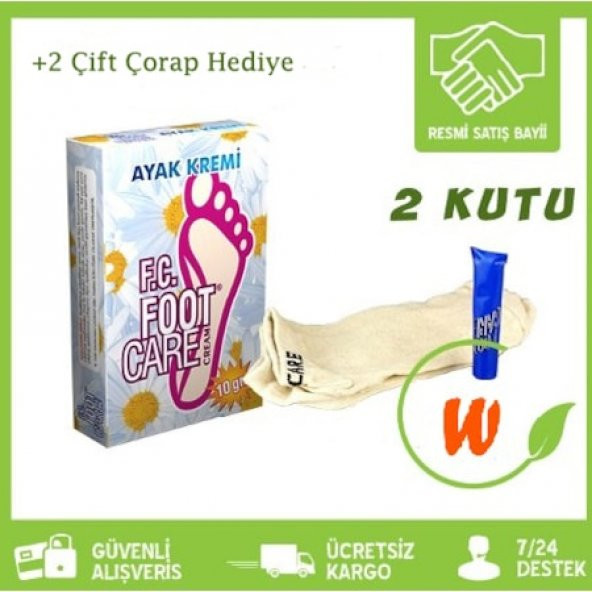 2 ADET Fc.Footcare Ayak Kokusu Giderici Krem Foot Care