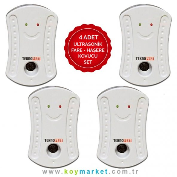 Teknopest 4 Adet Ultrasonik Haşere Kovucu Fare Kovucu