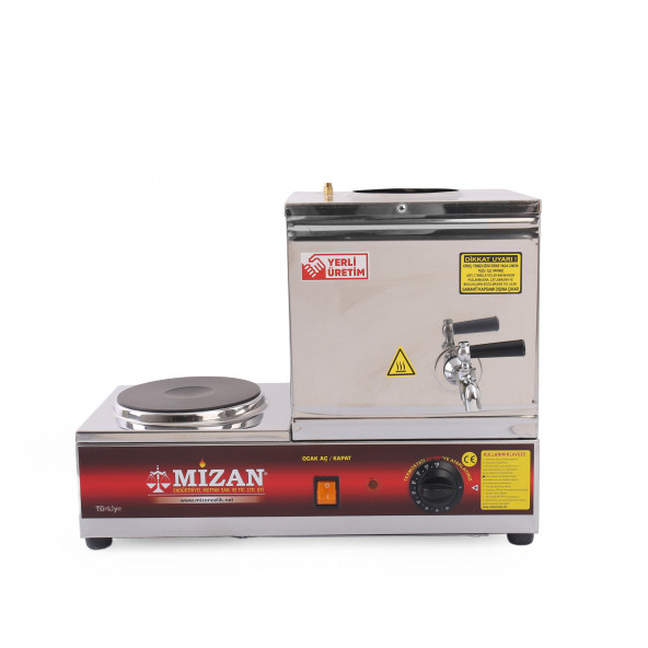MİZAN Tek Demlikli Elektrikli Çay Kazanı Pleytli - 10 Lt. Mc205