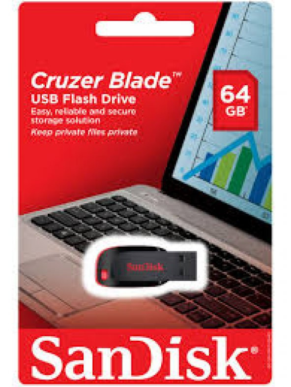 Sandisk Cruzer Blade Flash Bellek 64 GB