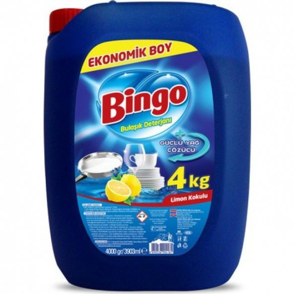Bingo bulaşık deterjanı limon kokulu 4kg