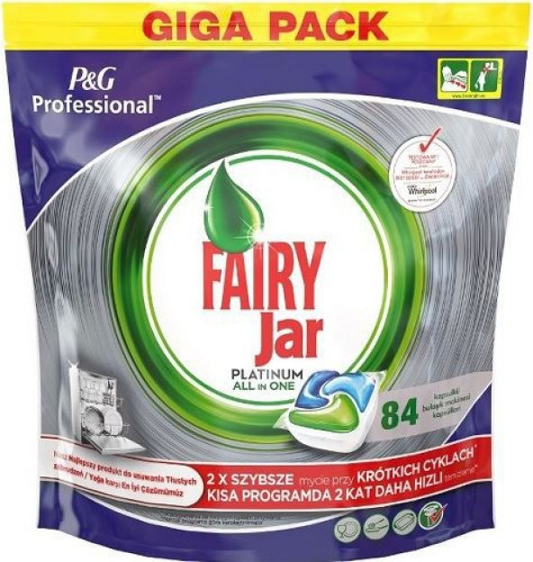 Fairy Jar Platinum Bulaşık Makinası Tableti 84 adet