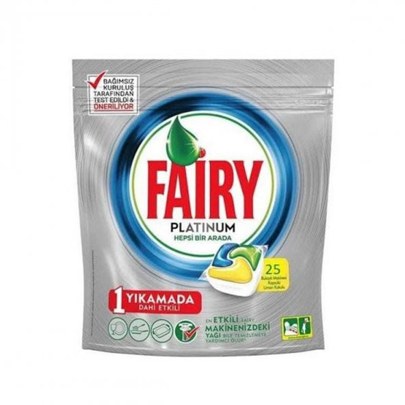 Fairy Platinum Limon Kokulu Bulaşık Makinesi Tableti 25 adet