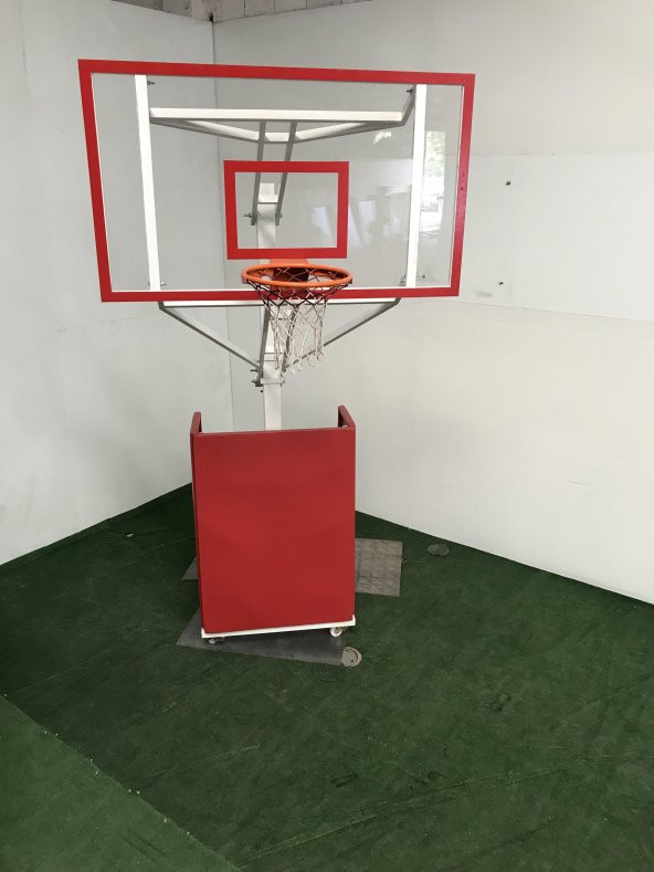 Adelinspor Seyyar Basketbol Potası Yükseklik Ayarlı 12 mm Cam - 6