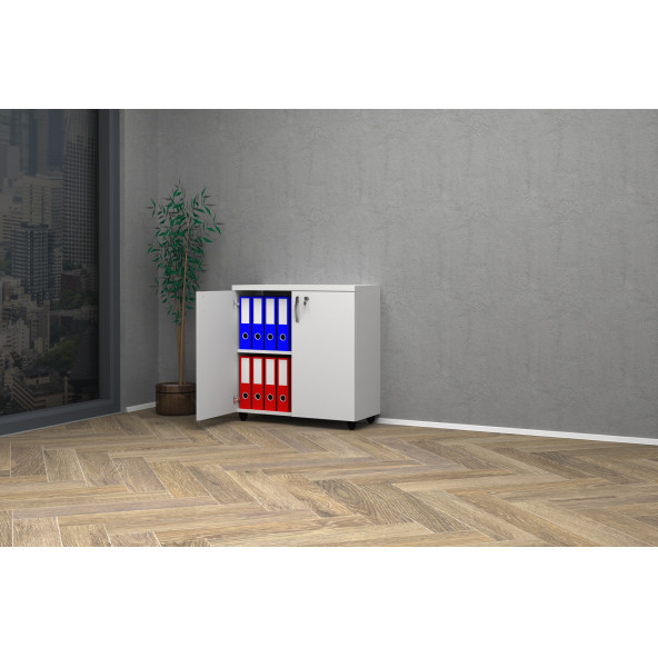 VENA TAM KAPAK OFİS DOSYA DOLABI 80x35x81h BEYAZ - 2