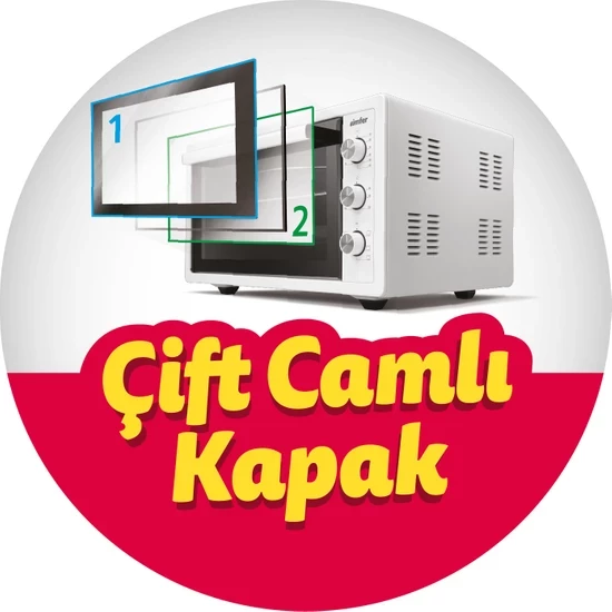 Simfer 4552 Turbo Beyaz Midi Fırın - 2