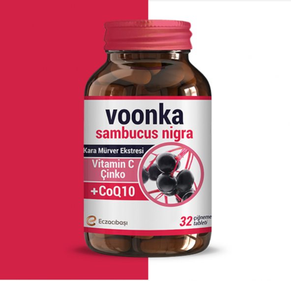 Voonka Sambucus Nigra + CoQ10 32 Çiğneme Tableti SKT: 10/2020