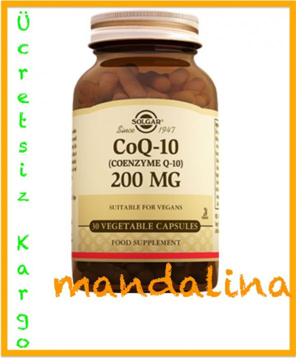 SOLGAR Coenzyme Q 10 200 mg 30 Softgel (CoQ10) SKT:06/2020