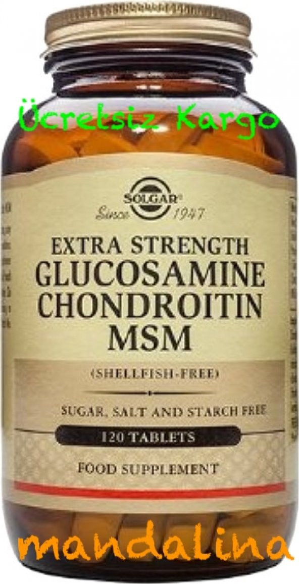 SOLGAR Glucosamine Chondroitin MSM 120Tablet Glukozamin SKT:05/21