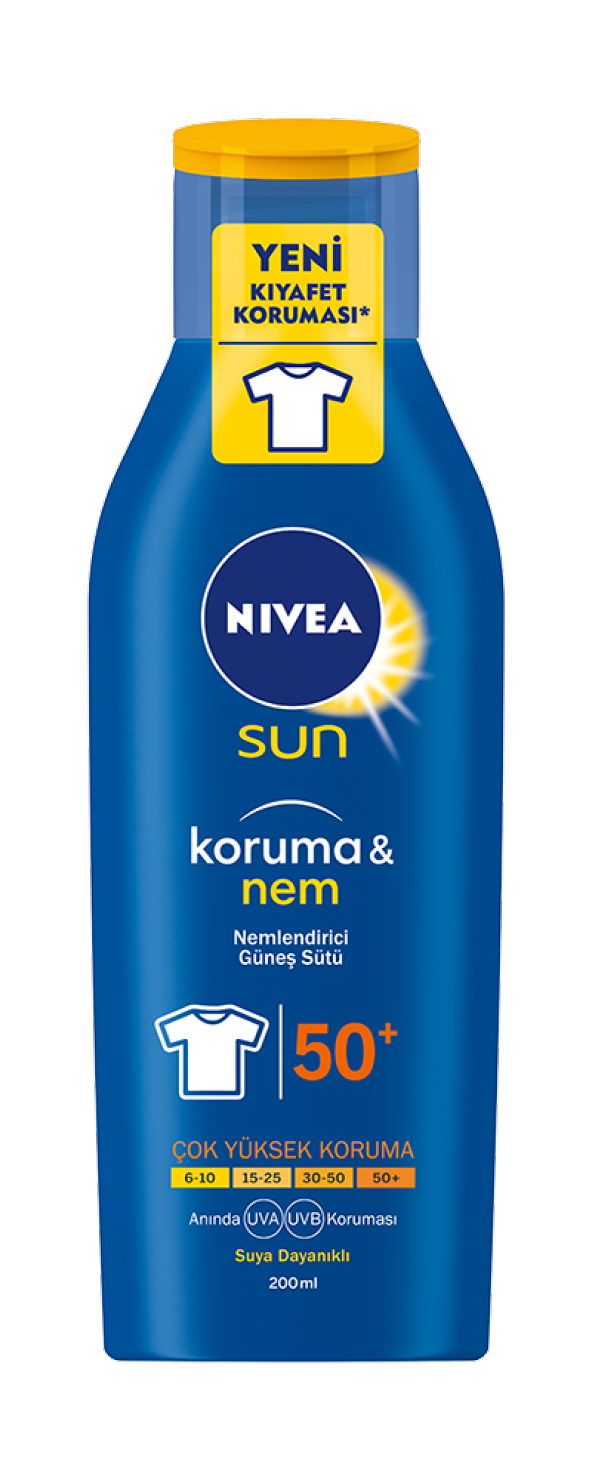 Nivea Sun Koruma & Nem Nemlendirici Güneş Sütü 50+ SPF 200 Ml.