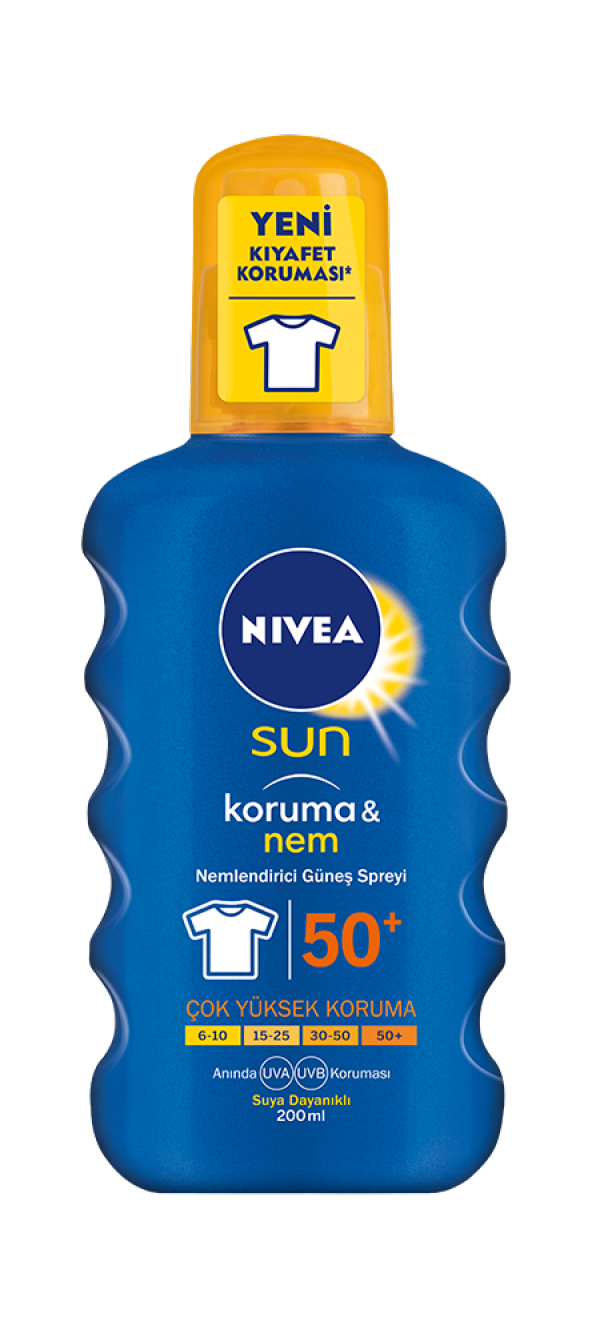 Nivea Sun Koruma & Nemlendirici Güneş Spreyi 50 SPF 200 Ml.