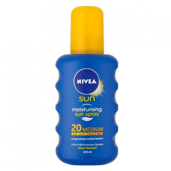 Nivea Sun Koruma & Nemlendirici Güneş Spreyi 20 SPF 200 Ml.