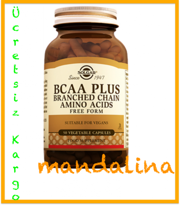 Solgar BCAA PLUS Branched Chain Amino Acids 50 Kapsül SKT:09/2021