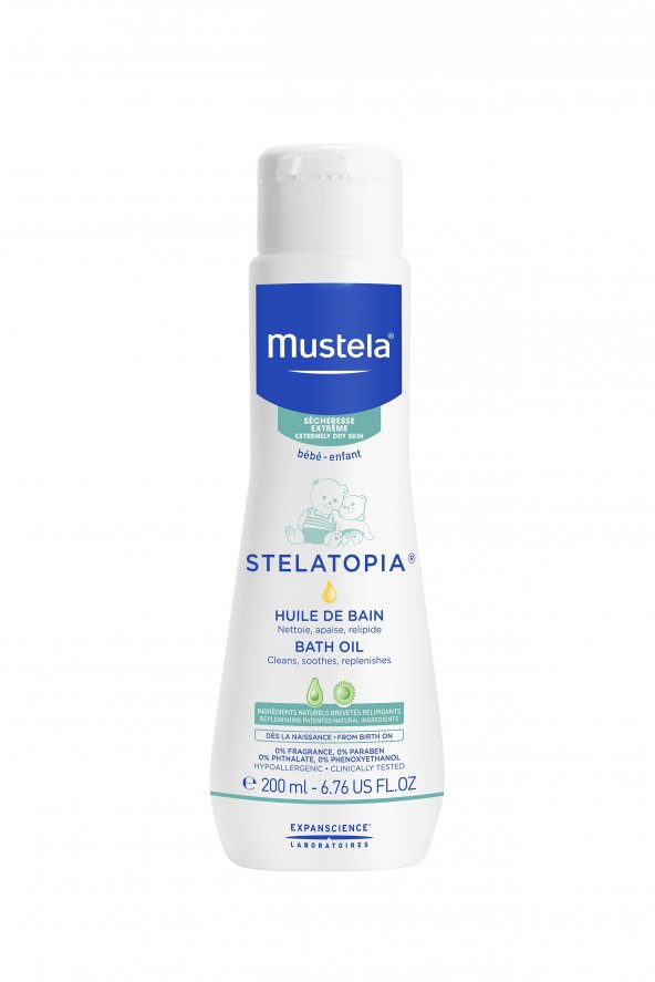 MUSTELA STELATOPIA® Bath Oil Banyo Yağı 200 ml. SKT:05/2020