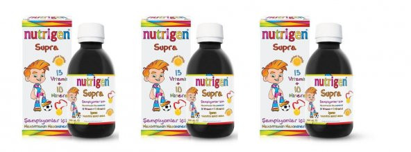 3 Adet Nutrigen Supra Vitamin Mineral Şurup 200 ml SKT:01/2021