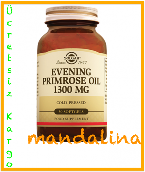 SOLGAR Evening Primrose Oil (Çuha) 1300 mg 30 Softgel SKT:12/2021