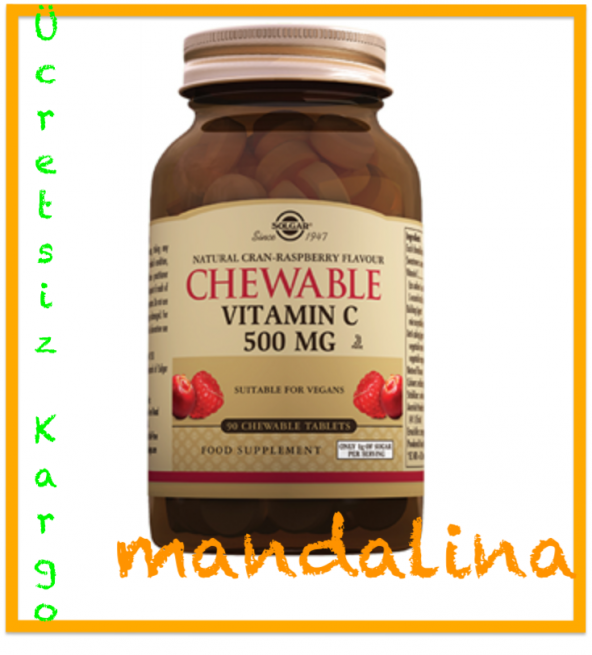 Solgar Chewable Vitamin C 500 mg 90 Tablet SKT:11/2020