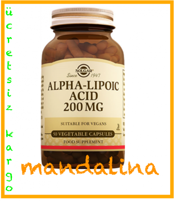 SOLGAR Alpha Lipoic Acid 200 MG 50 Kapsül SKT:04/2021