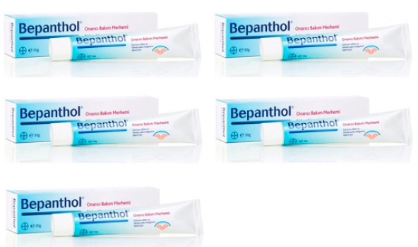 5 Adet Bepanthol Onarıcı Bakım Merhemi 30 gr SKT:05/2020