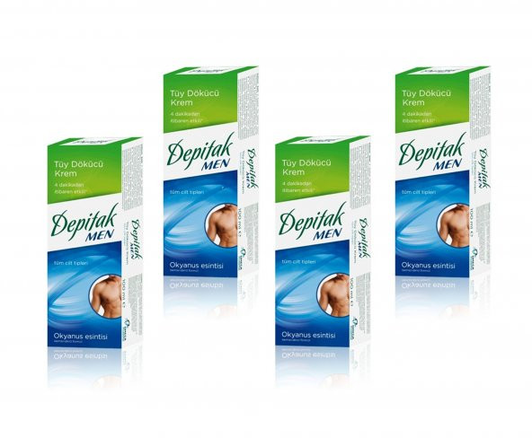 4 ADET Depitak Tüy Dökücü Krem Men (Erkek) 100 ml. YENİ ÜRÜN