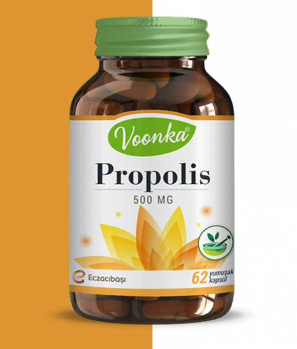 Voonka Propolis 500 mg 62 Yumuşak Kapsül SKT:04/2021