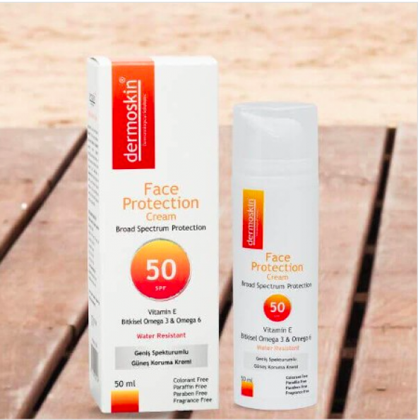 Dermoskin Face Protection Cream Spf50 50ml SKT: 01/2023 YENİ ÜRÜN